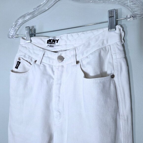 Vintage DKNY White Straight Ankle Jeans Size 2 - Picture 3 of 7